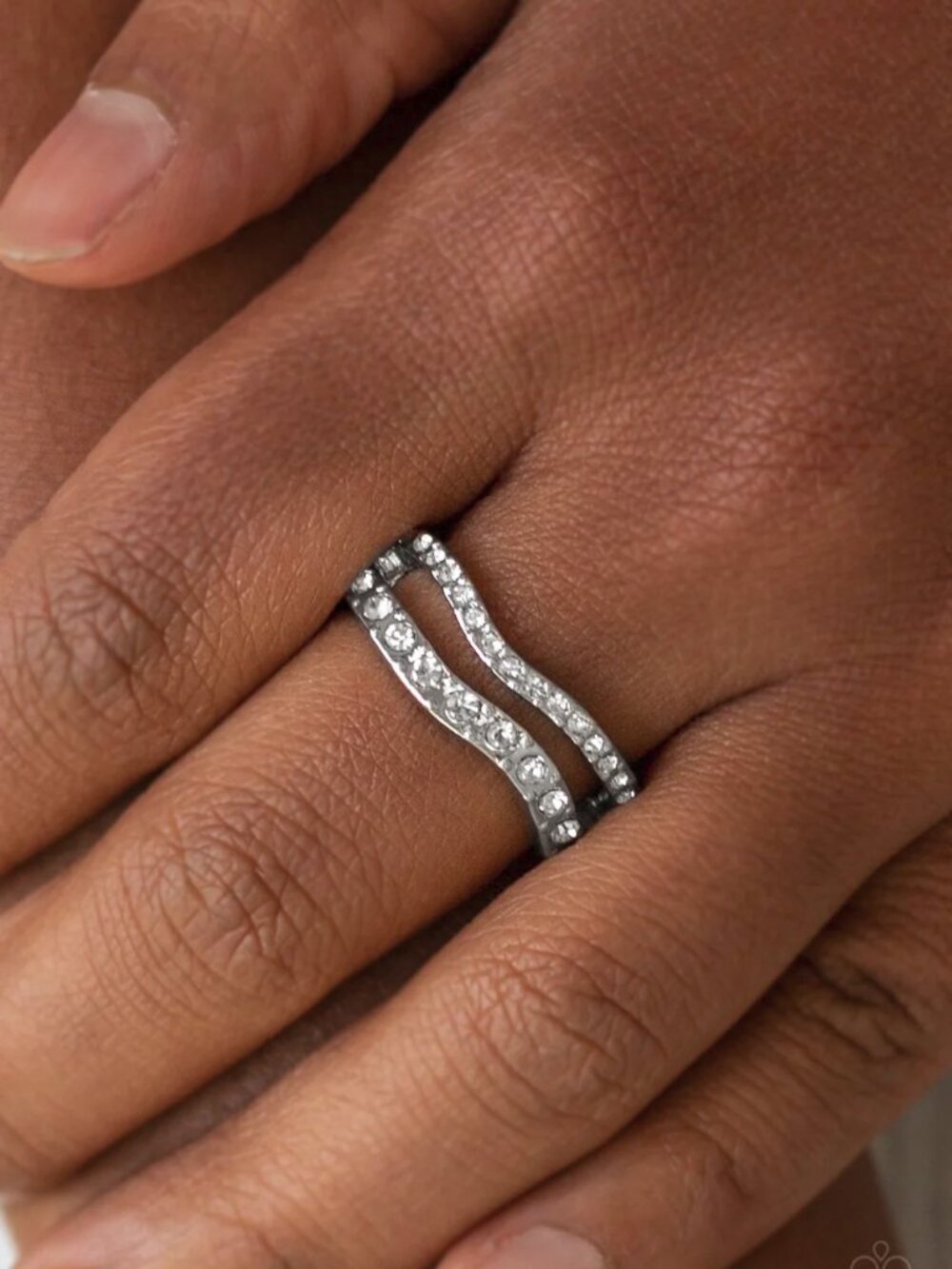 Paparazzi Jewelry Accessories - Elite Squad - White Ring - Vintage
